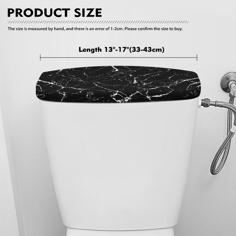 Tesivruno Marble Print Toilet Tank Lid Cover Elastic Dust-Proof Toilets Top Cover Stains Resistant Toilet Tank Cover Protector for Bathroom Decor, 1 Piece Only,White - Image 5